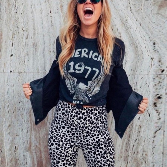 1977 Vintage Women’s Eagle Pattern RocknRoll BandT - Picture 5 of 10